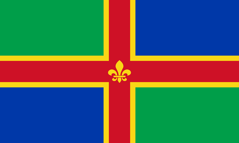 City Of Lincoln Flag Stickers - 2 Pack 3" Vinyl Bumper Decals For Cars, Laptops, Windows - Lincolnshire UK