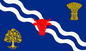 Oxfordshire Flag sticker - Colourfast Graphics